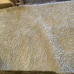Gray Fluffy 72 x 51 inch Shag Cushioned Area Rug